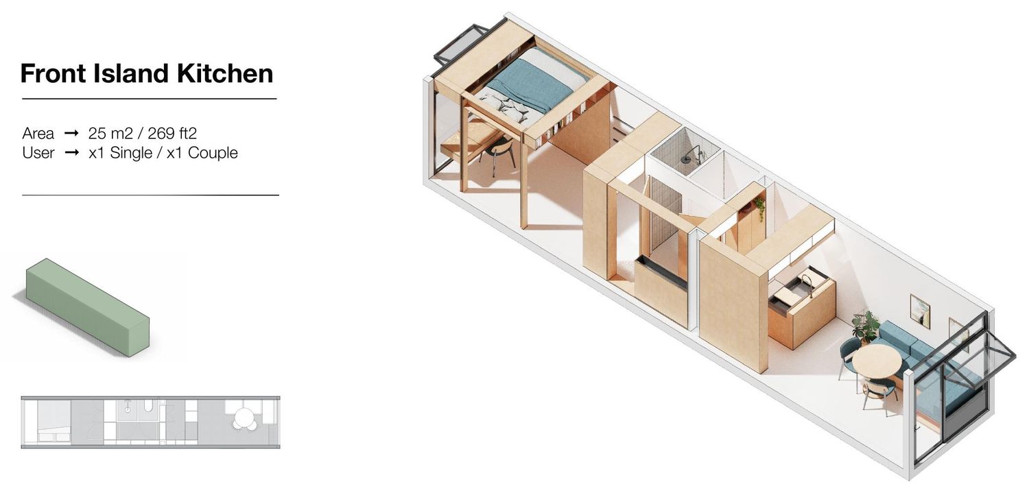 Front island kitchen layout